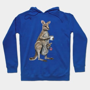 Coffee with Joey - Kangaroo Coffee Hoodie